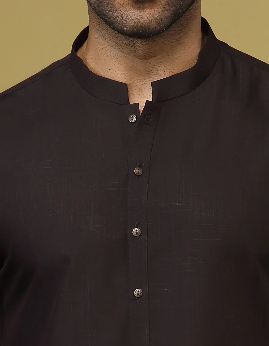 MAROON BLENDED KAMEEZ SHALWAR | JJKS-S-US-40319/S22/JJ8234-PN - Image 2