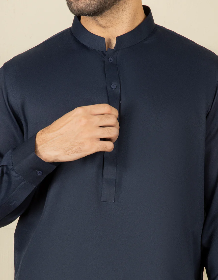 BLUE BLENDED KAMEEZ SHALWAR | JJKS-S-US-40350-R3-AP/S23/JJ8226-PN - Image 3