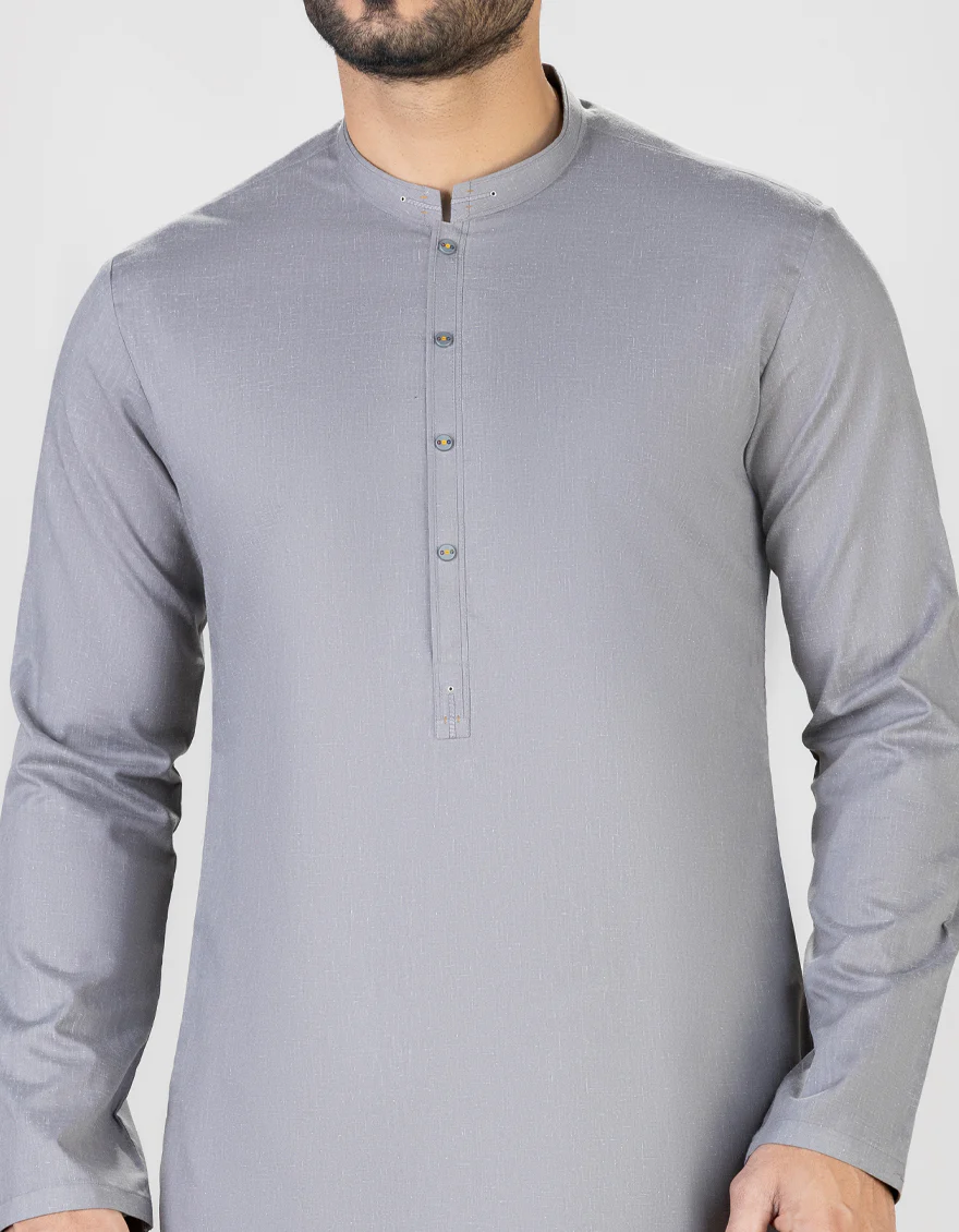 GREY BLENDED KAMEEZ SHALWAR | JJKS-S-US-47020/S23/JJ8283-CL - Image 2