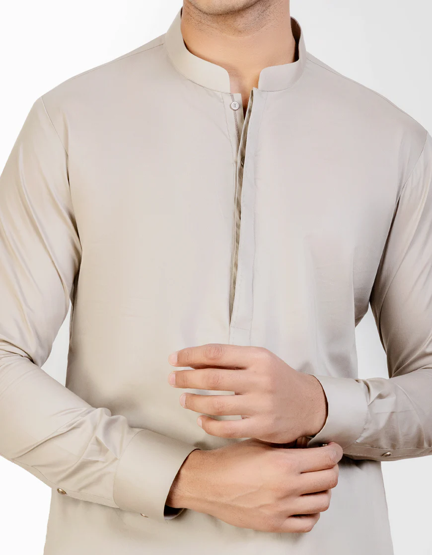 SAND COTTON KAMEEZ SHALWAR | JJKS-S-US-47057/S23/JJ8769-PN - Image 2