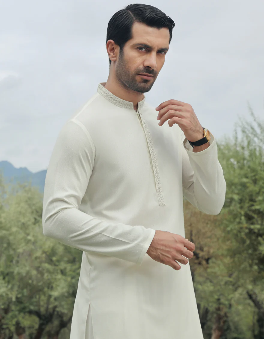 CREAM BLENDED KAMEEZ SHALWAR | JJKS-S-US-47098/S23/JJ8712-FL - Image 3