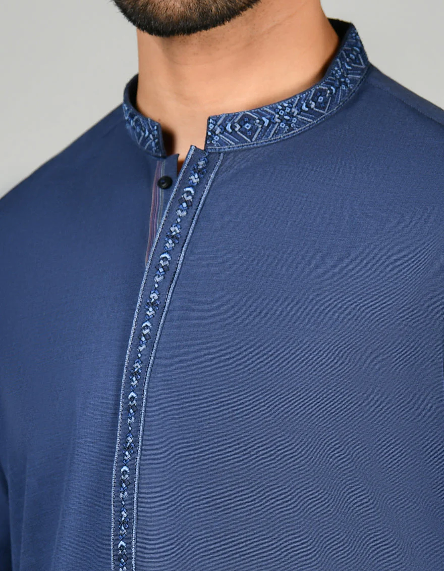 BLUE KAMEEZ SHALWAR | JJKS-US-24-32793 - Image 2