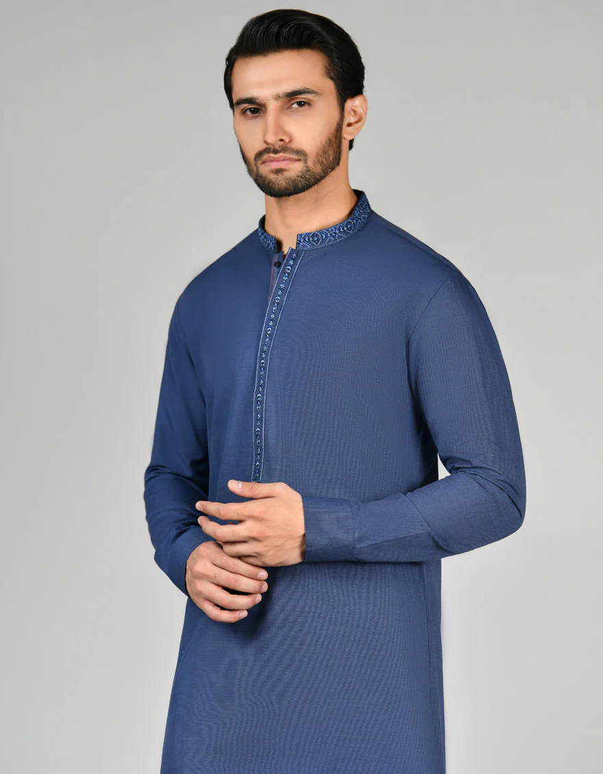 BLUE KAMEEZ SHALWAR | JJKS-US-24-32793 - Image 3