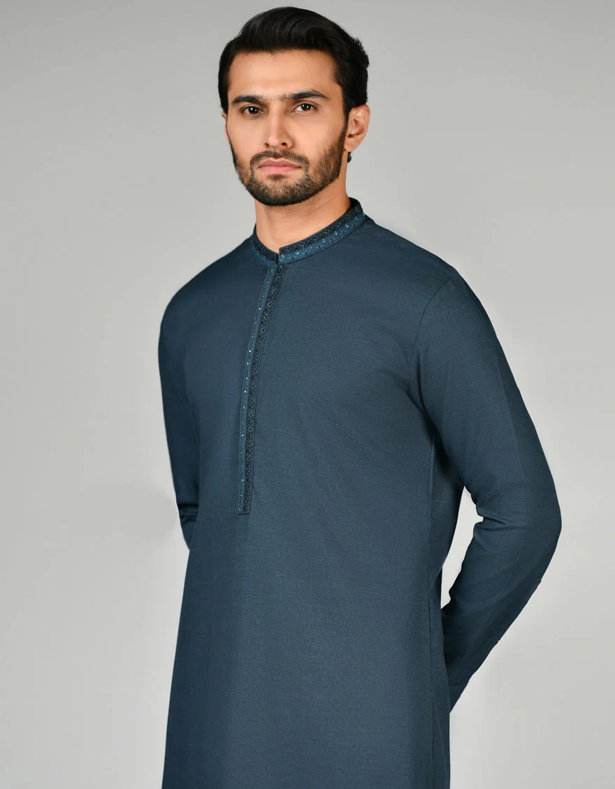 GREEN KAMEEZ SHALWAR | JJKS-US-24-32818 - Image 3