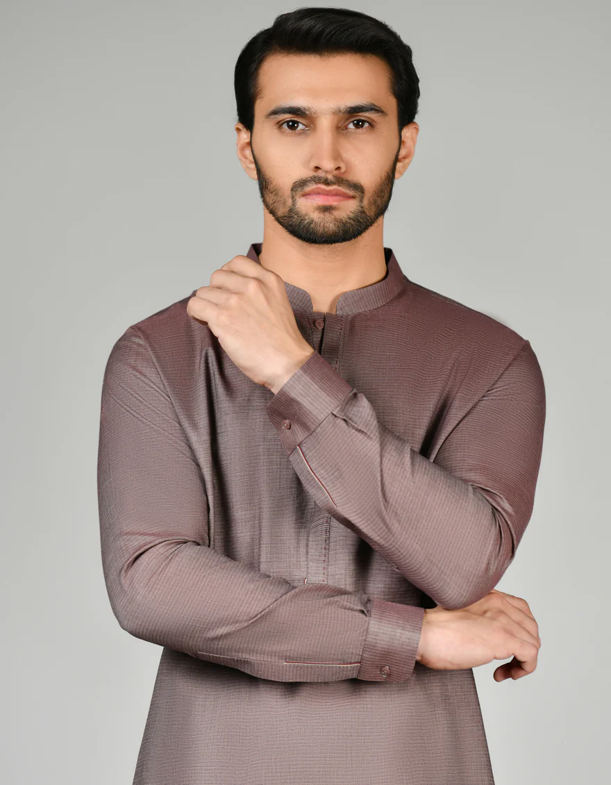 BROWN KAMEEZ SHALWAR | JJKS-US-24-32821 - Image 2