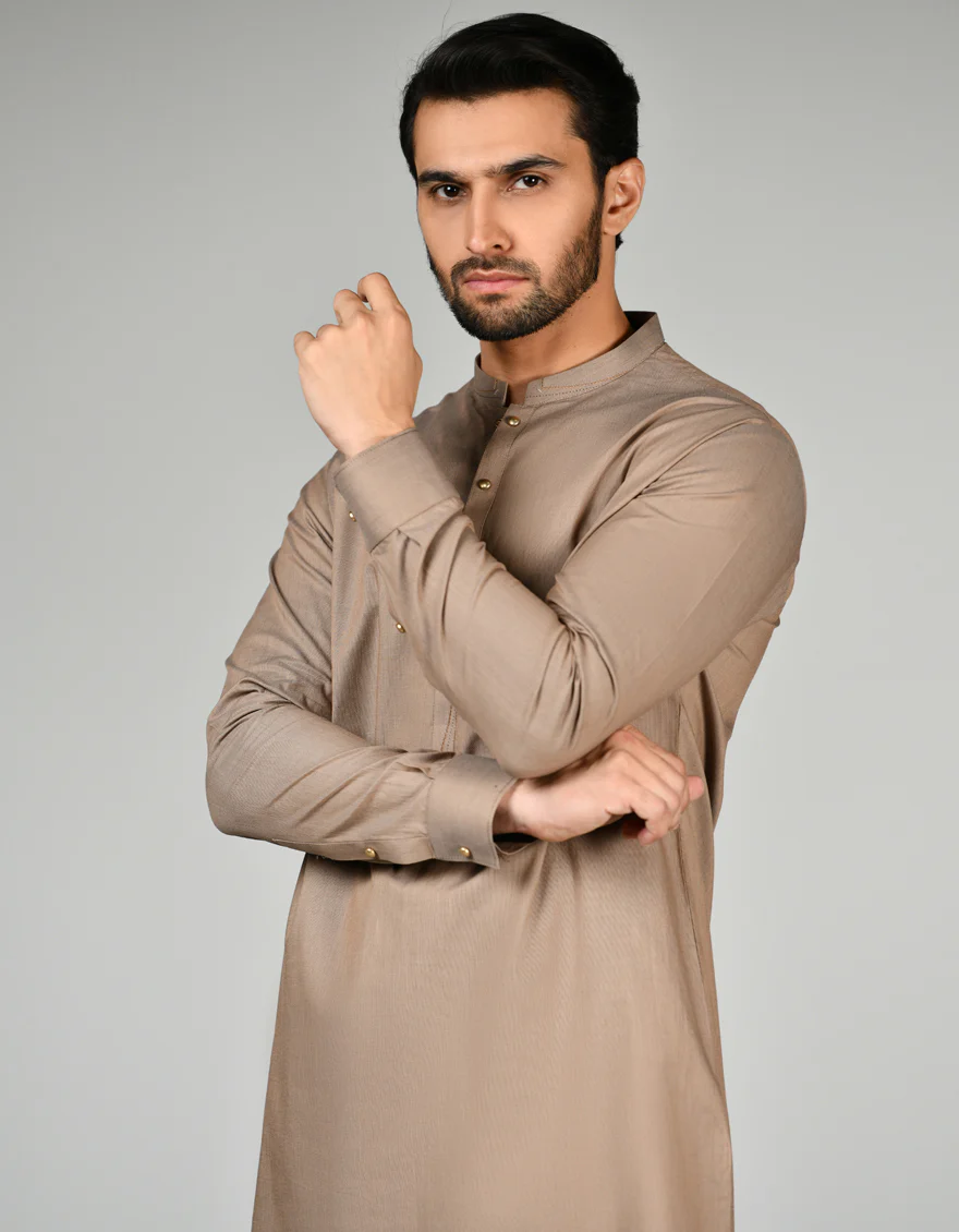 BROWN KAMEEZ SHALWAR | JJKS-US-24-32827 - Image 3