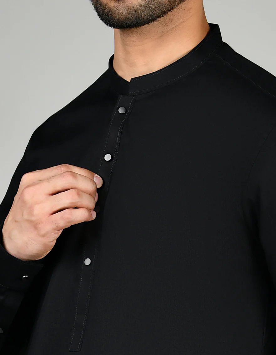 BLACK KAMEEZ SHALWAR | JJKS-US-24-32854 - Image 2
