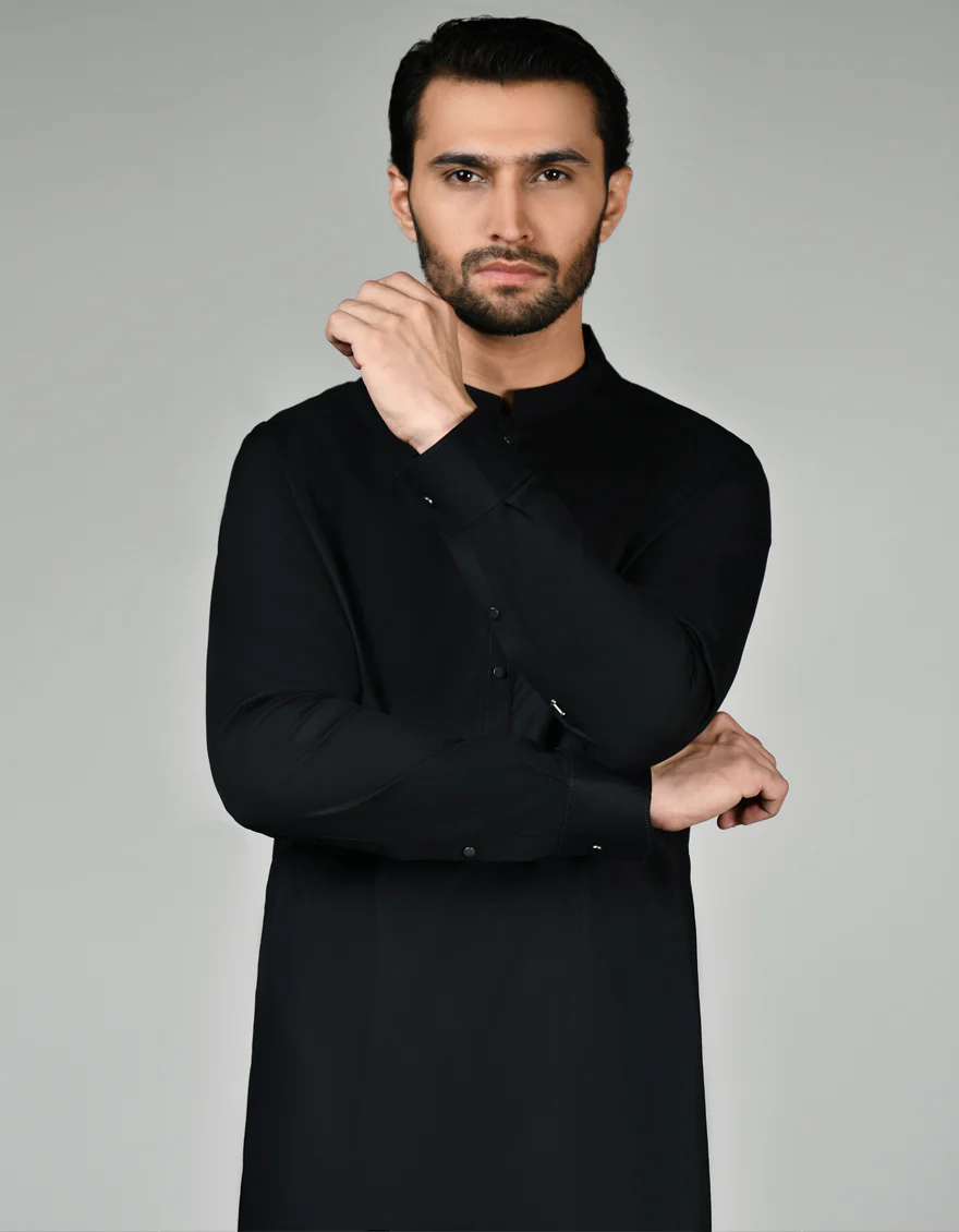 BLACK KAMEEZ SHALWAR | JJKS-US-24-32854 - Image 3