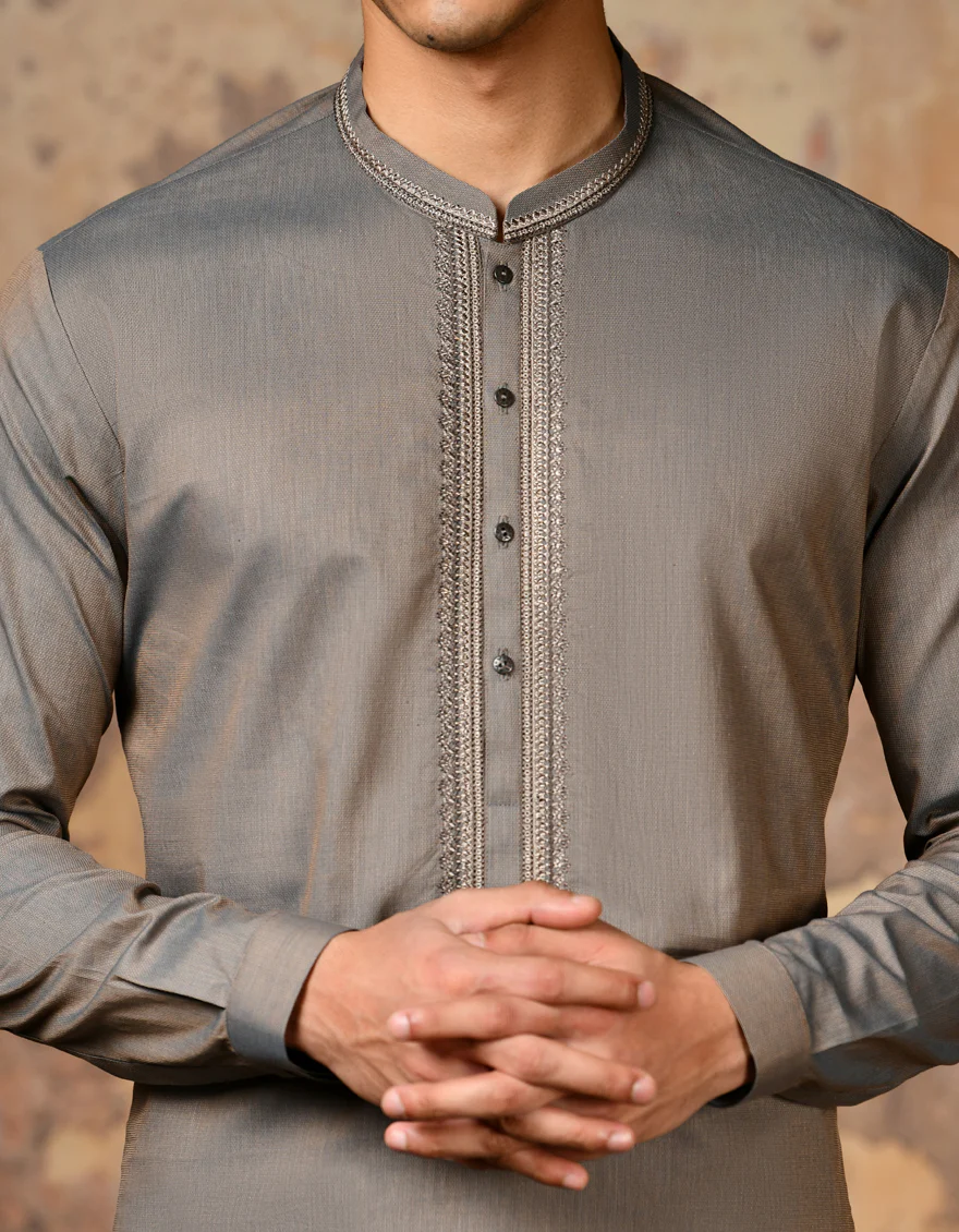 GREY KAMEEZ SHALWAR | JJKS-US-24-34576 - Image 2