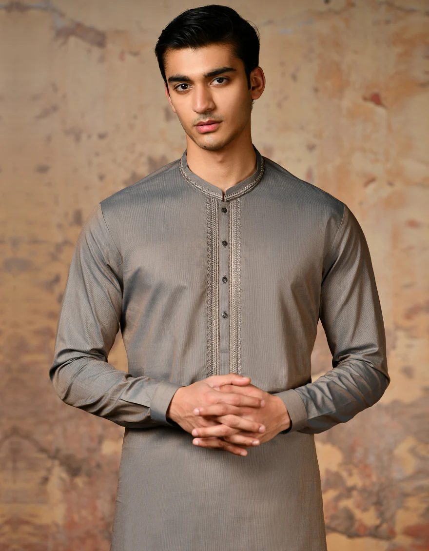 GREY KAMEEZ SHALWAR | JJKS-US-24-34576 - Image 3
