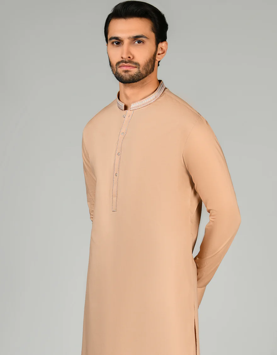 BROWN KAMEEZ SHALWAR | JJKS-US-24-34578 - Image 3