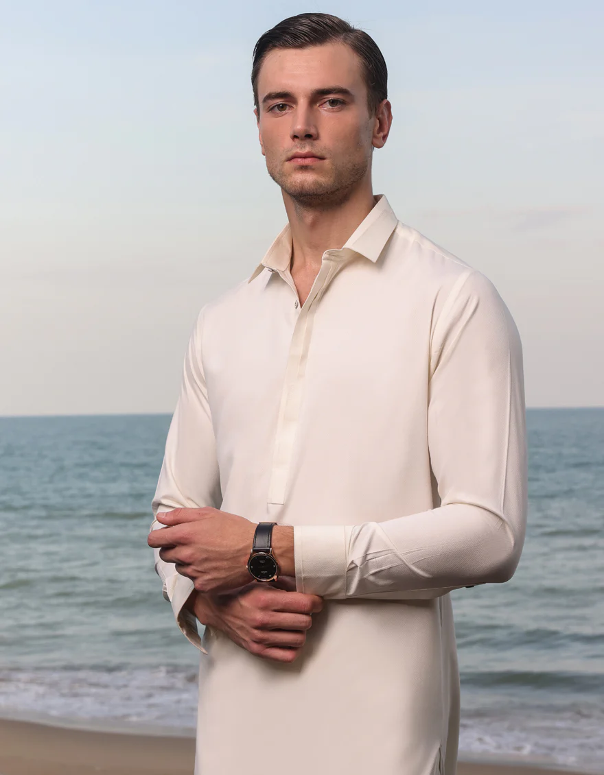 CREAM KAMEEZ SHALWAR | JJKS-US-24-37742 - Image 3