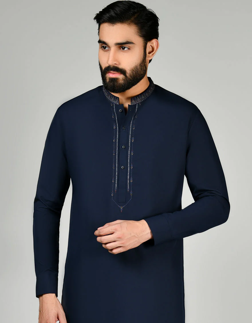 BLUE KAMEEZ SHALWAR | JJKS-US-24-37765 - Image 3