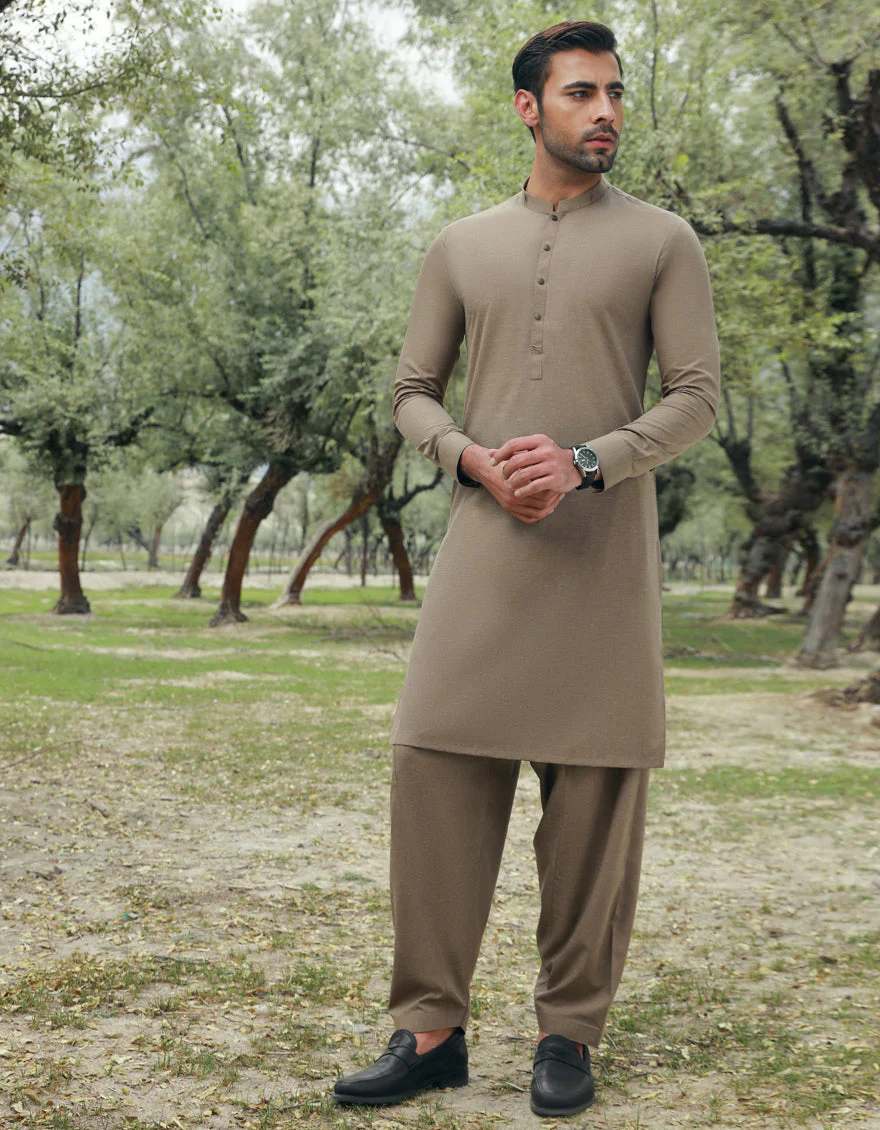 BROWN KAMEEZ SHALWAR | JJKS-US-04-37777