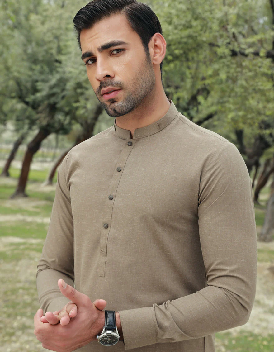 BROWN KAMEEZ SHALWAR | JJKS-US-04-37777 - Image 3