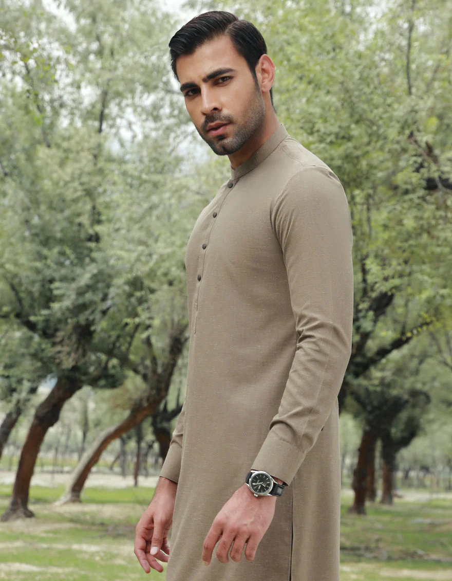 BROWN KAMEEZ SHALWAR | JJKS-US-04-37777 - Image 4