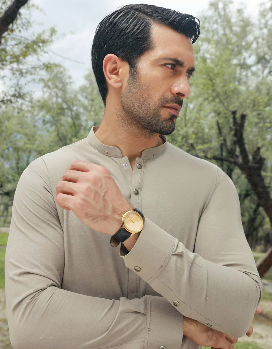 BROWN KAMEEZ SHALWAR | JJKS-US-24-37785 - Image 2