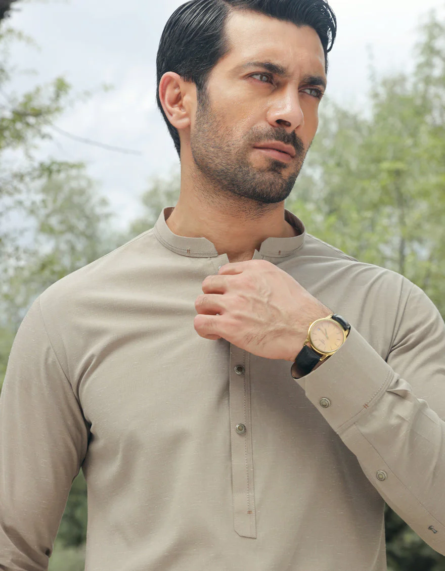 BROWN KAMEEZ SHALWAR | JJKS-US-24-37785 - Image 3