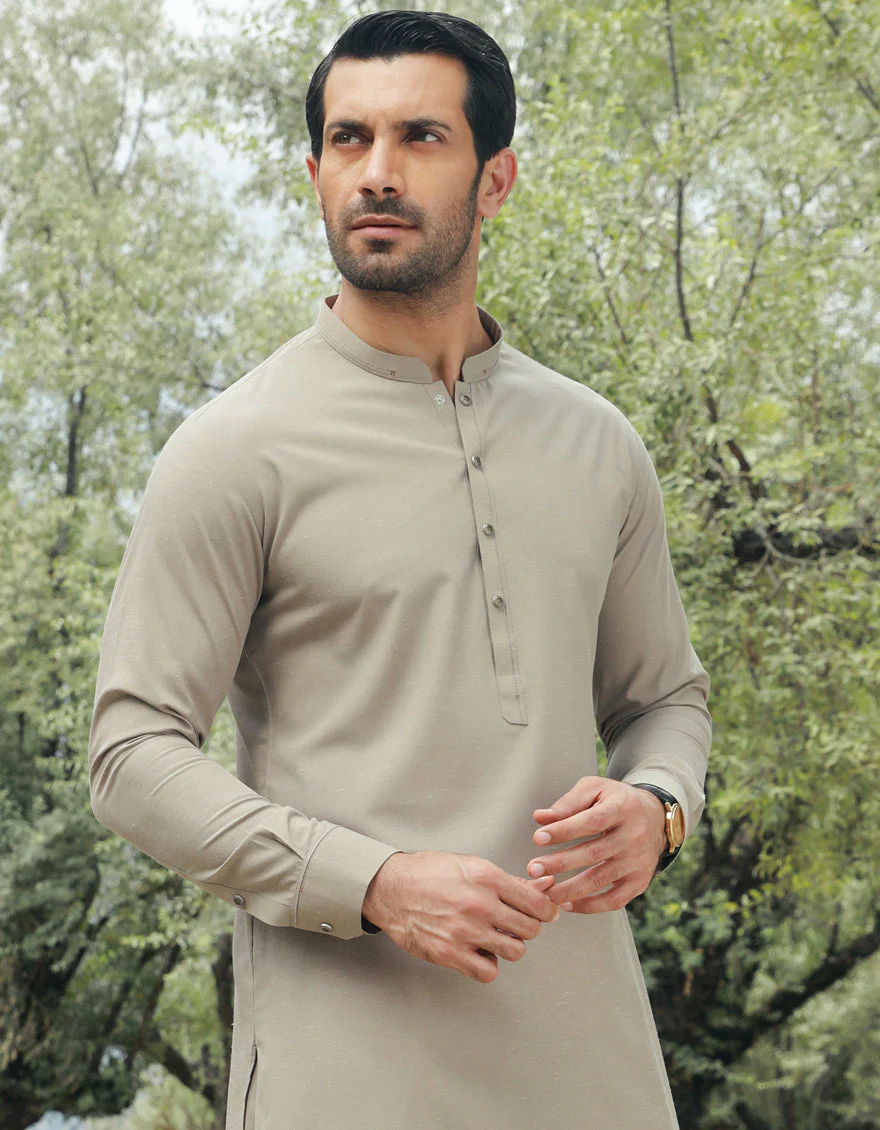 BROWN KAMEEZ SHALWAR | JJKS-US-24-37785 - Image 4