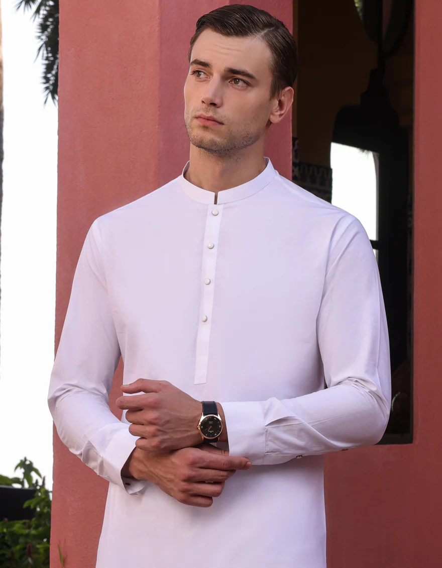 WHITE KAMEEZ SHALWAR | JJKS-US-24-37806 - Image 3