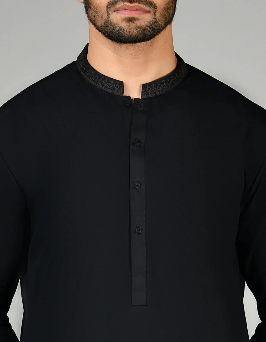BLACK KAMEEZ SHALWAR | JJKS-US-24-47088 - Image 2