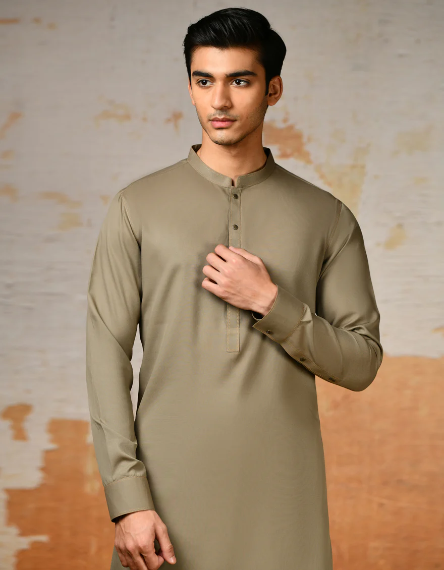 BROWN KAMEEZ SHALWAR | JJKS-US-24-47151 - Image 3