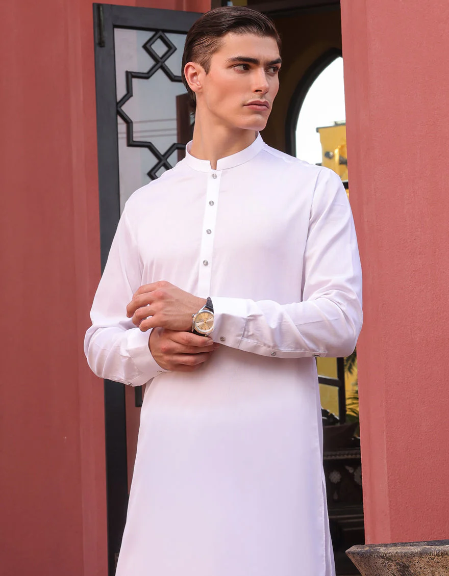 WHITE KAMEEZ SHALWAR | JJKS-US-24-47152 - Image 3