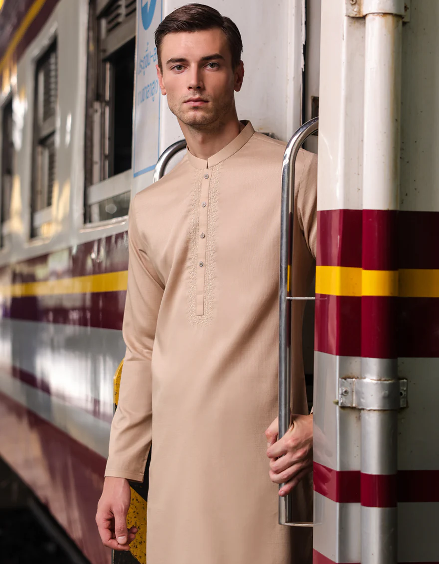 BROWN KAMEEZ SHALWAR | JJKS-US-24-47168 - Image 2