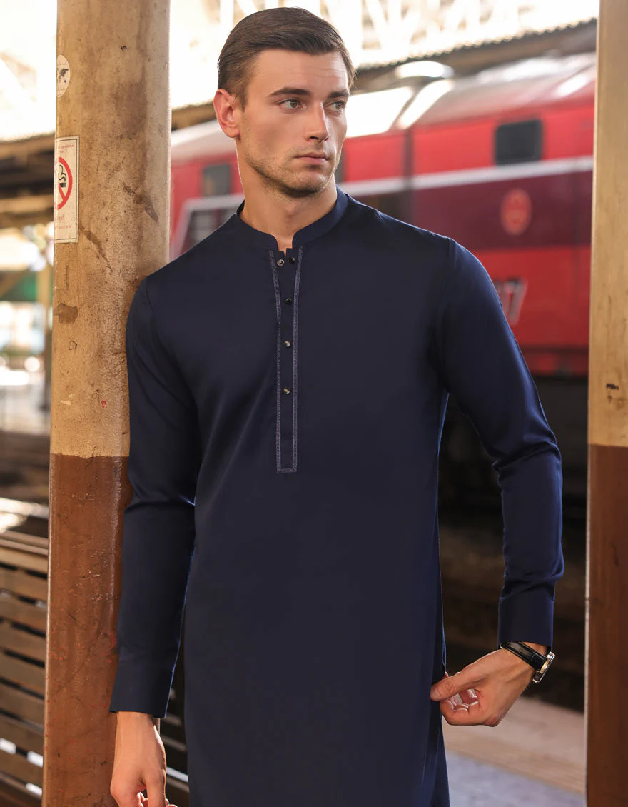 BLUE KAMEEZ SHALWAR | JJKS-US-24-90427 - Image 4
