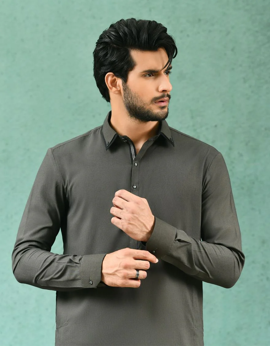 HUNTER GREEN KAMEEZ SHALWAR | JJKS-US-42247/S21/JJ7472-CL - Image 2