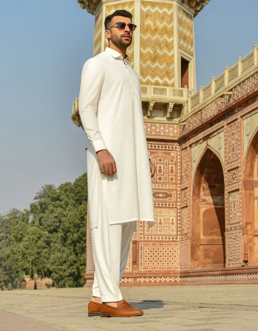 OFF WHITE KAMEEZ SHALWAR | JJKS-US-42321/S22/JJ8156-CL - Image 3