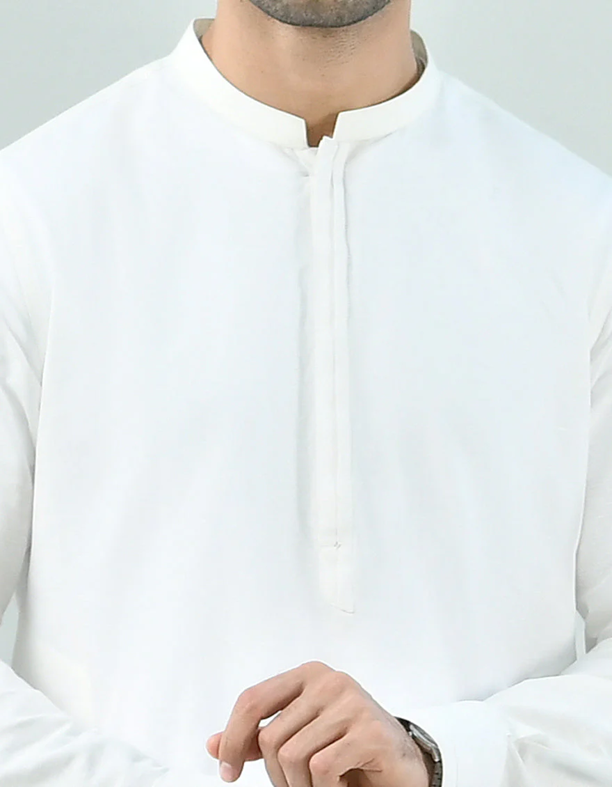 OFF WHITE COTTON LAWN KAMEEZ SHALWAR | JJKS-US-43131/A22/JJ8184-CL - Image 2