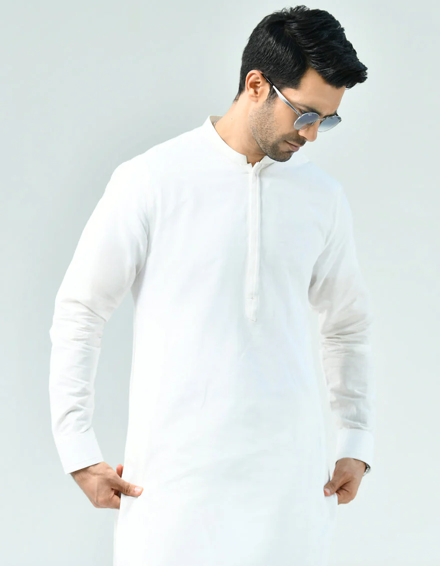 OFF WHITE COTTON LAWN KAMEEZ SHALWAR | JJKS-US-43131/A22/JJ8184-CL - Image 3