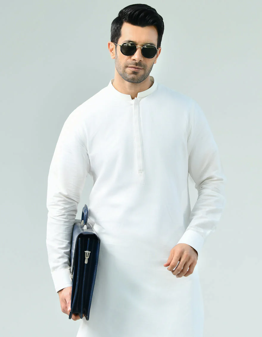 OFF WHITE COTTON LAWN KAMEEZ SHALWAR | JJKS-US-43131/A22/JJ8184-CL - Image 4