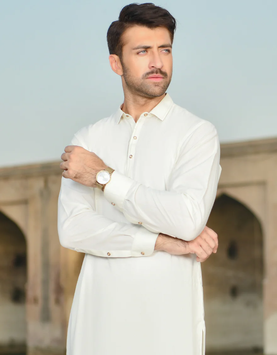 CREAM VISCOSE KAMEEZ SHALWAR | JJKS-US-43133/A22/JJ8260-CL - Image 3