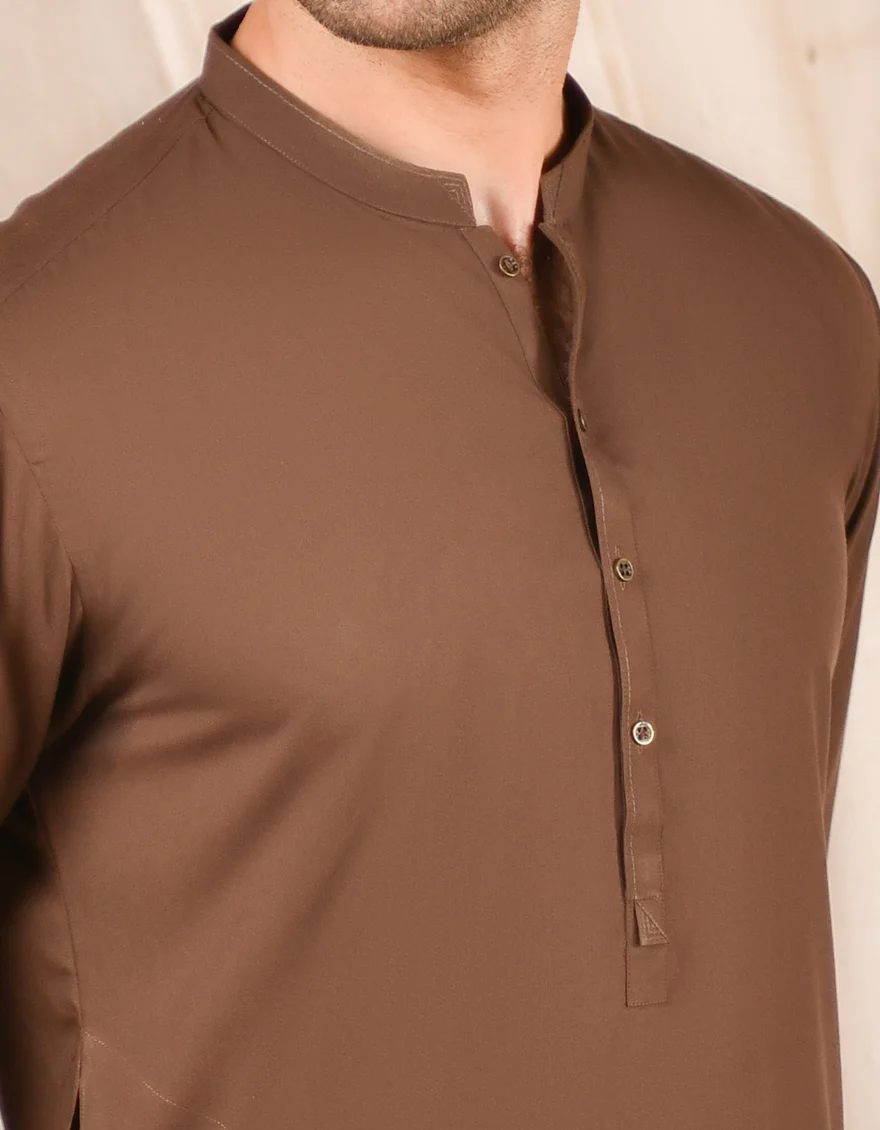 BROWN BLENDED KAMEEZ SHALWAR | JJKS-US-43134/A22/JJ8263-CL - Image 2