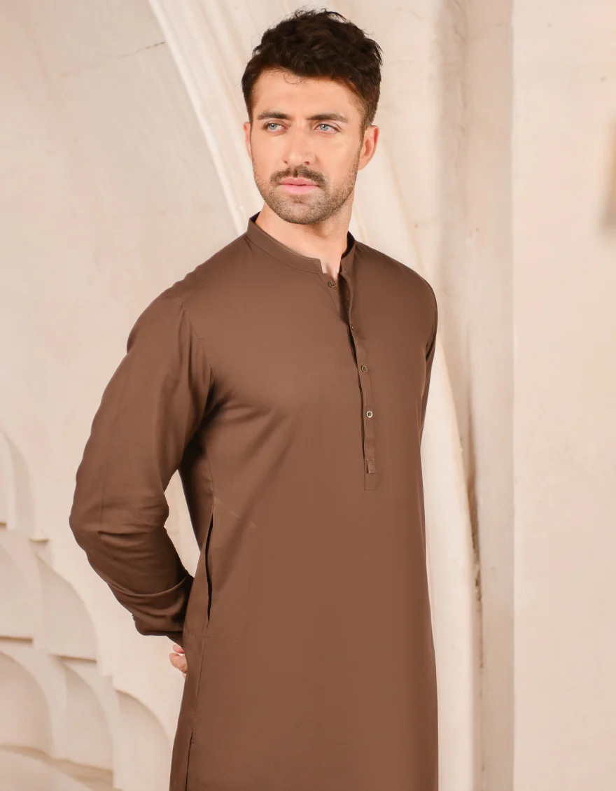 BROWN BLENDED KAMEEZ SHALWAR | JJKS-US-43134/A22/JJ8263-CL - Image 4