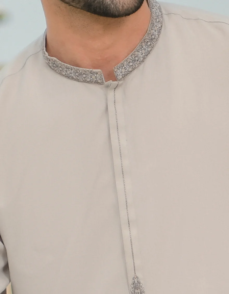 GREY CLOUD BLENDED KAMEEZ SHALWAR | JJKS-US-43139/A22/JJ8259-SF - Image 2