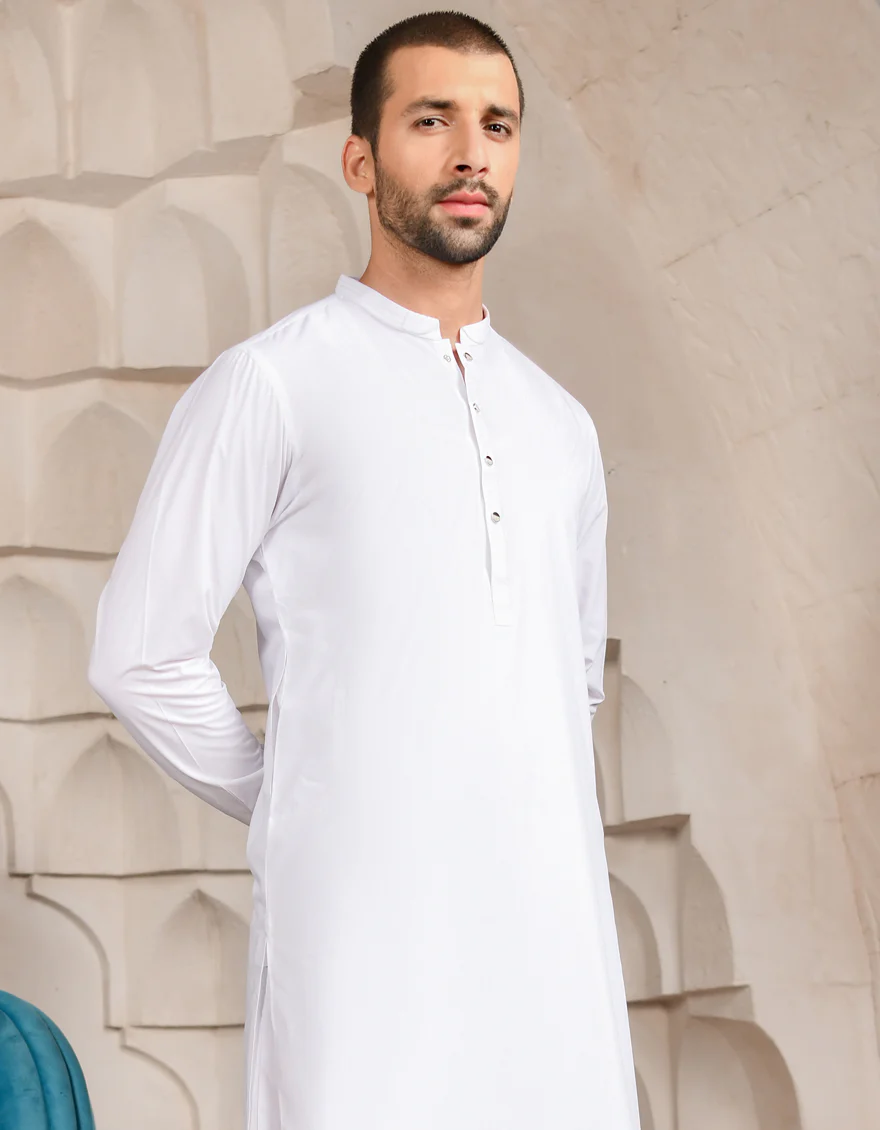 WHITE BLENDED KAMEEZ SHALWAR | JJKS-US-43151/A22/JJ8189-CL - Image 3