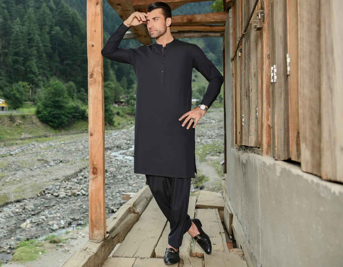 CHOCO BROWN BLENDED KAMEEZ SHALWAR | JJKS-US-43213/A23/JJ8871-CL - Image 3