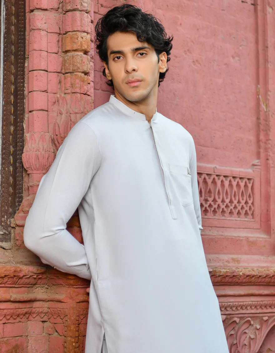 GREY BLENDED KAMEEZ SHALWAR | JJKS-US-43214/A23/JJ8834-CL - Image 3