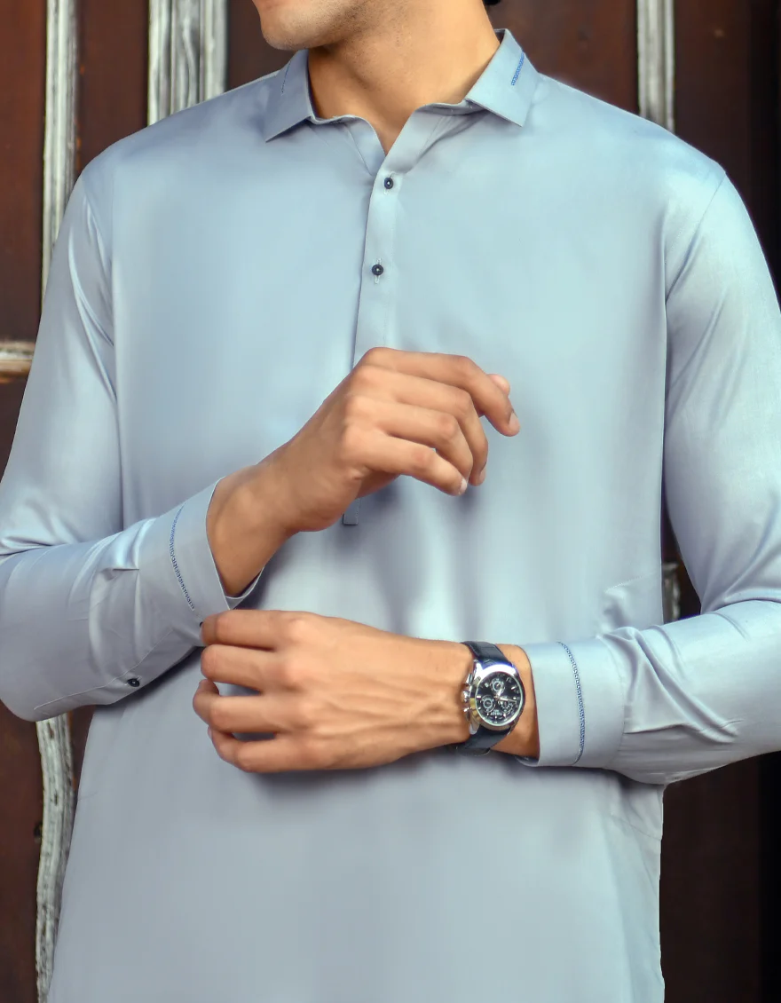 GREY BLENDED KAMEEZ SHALWAR | JJKS-US-43234/A23/JJ8821-CL - Image 2