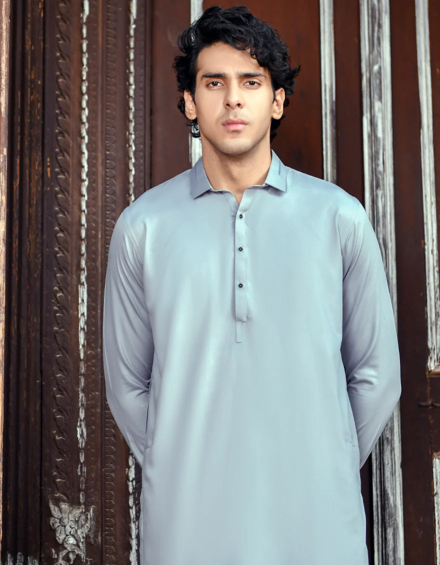 GREY BLENDED KAMEEZ SHALWAR | JJKS-US-43234/A23/JJ8821-CL - Image 3