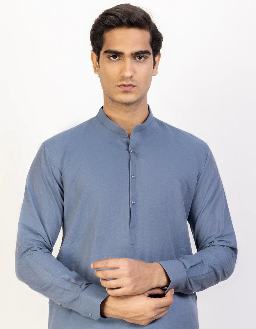 GREY BLENDED KAMEEZ SHALWAR | JJKS-US-43257/A23/JJ8186-CL - Image 2