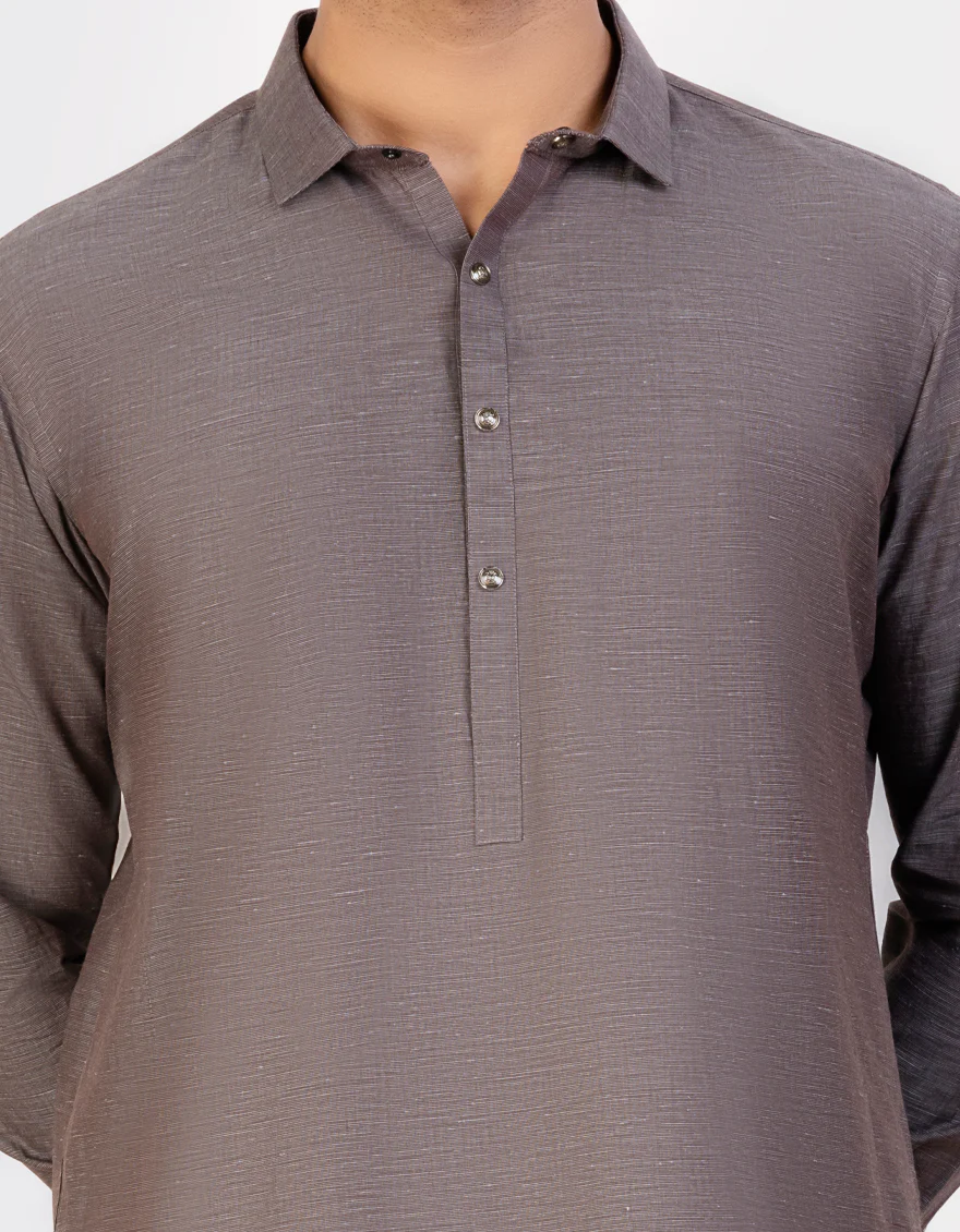 BROWN BLENDED KAMEEZ SHALWAR | JJKS-US-43258/A23/JJ8186-CL - Image 2
