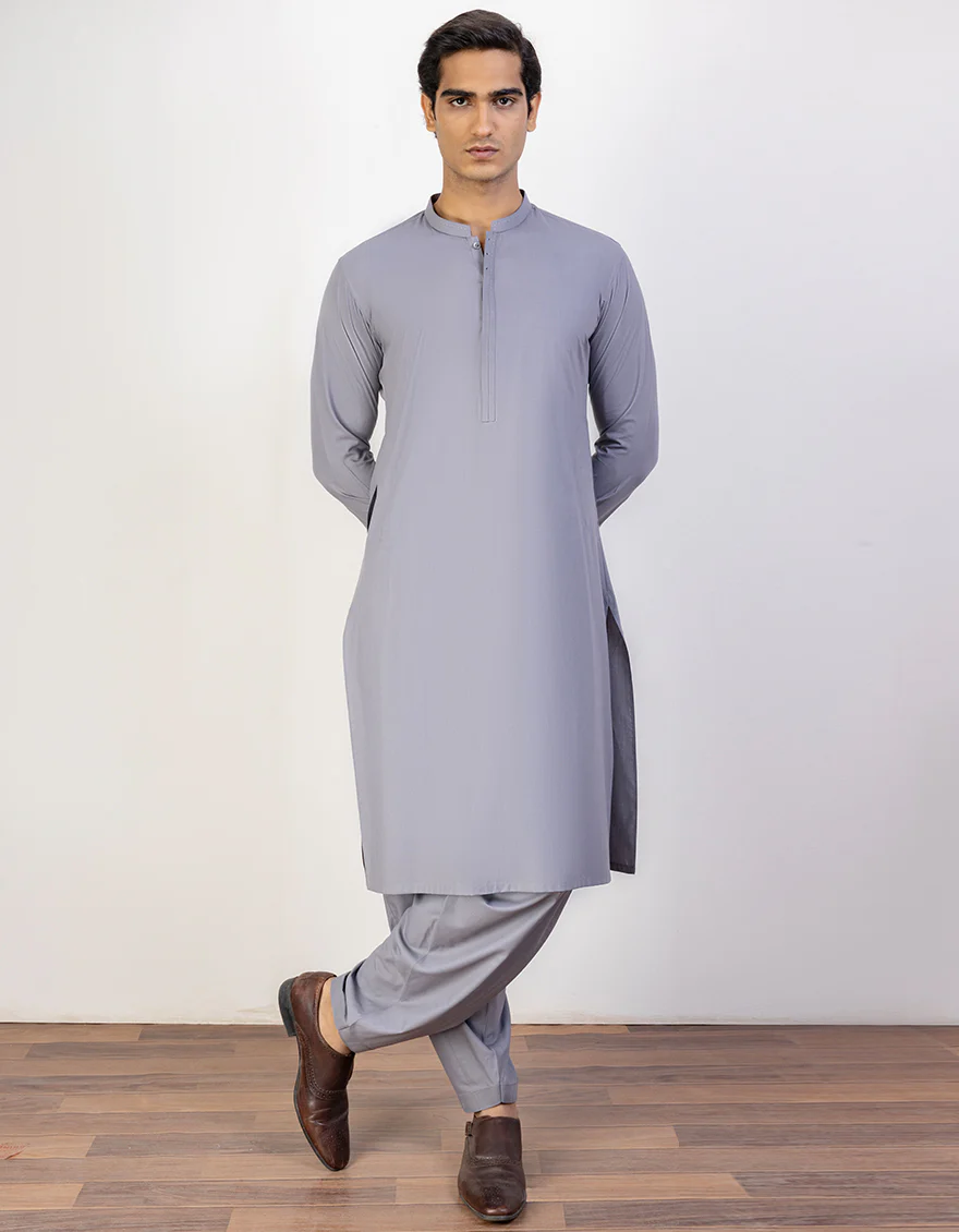 GREY BLENDED KAMEEZ SHALWAR | JJKS-US-43272/A23/JJ8836-CL