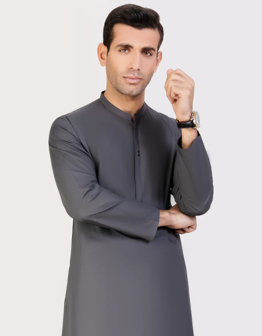 GREY BLENDED KAMEEZ SHALWAR | JJKS-US-43283/A23/JJ8836-CL - Image 3