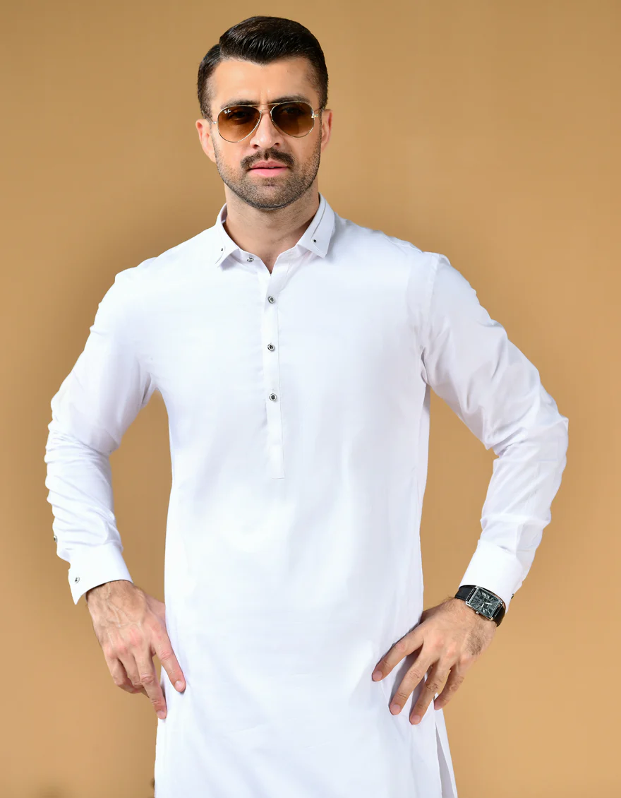 WHITE COTTON KAMEEZ SHALWAR | JJKS-US-44098/A22/JJ8207-CL - Image 4