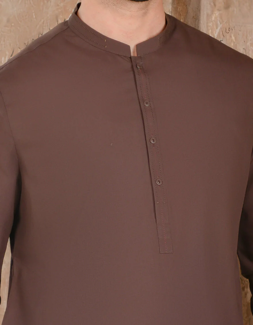 BROWN BLENDED KAMEEZ SHALWAR | JJKS-US-44119/A22/JJ8273-CL - Image 2
