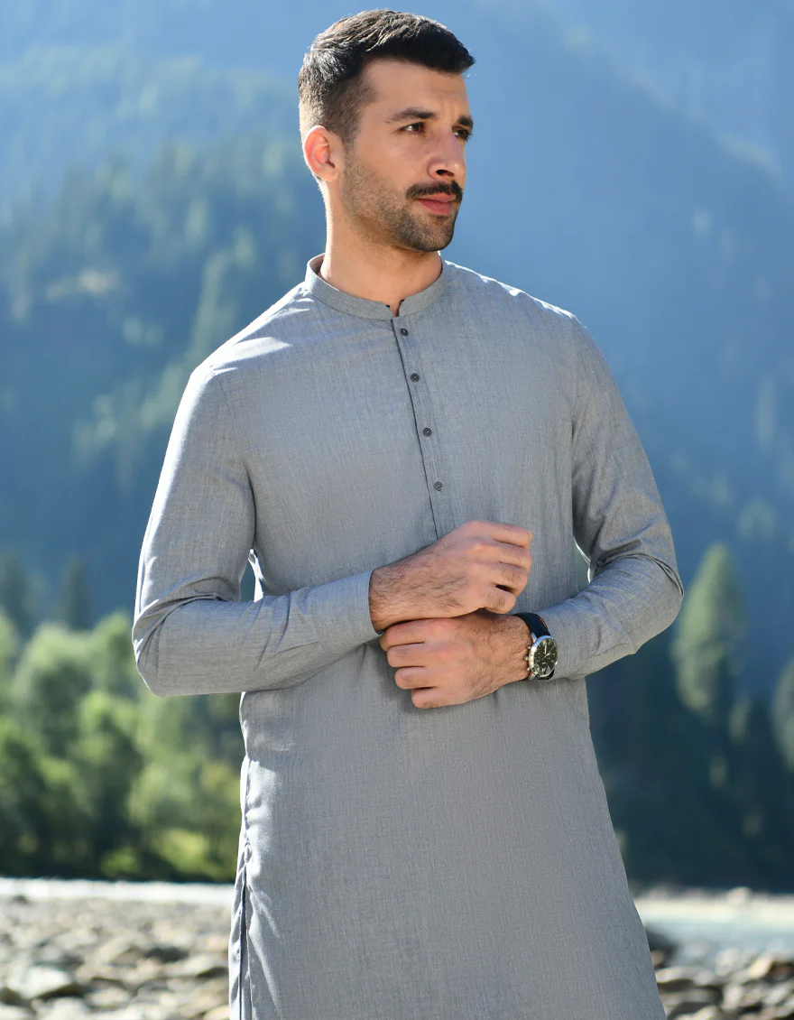 LIGHT BLUE BLENDED KAMEEZ SHALWAR | JJKS-US-44124/A22/JJ8258-CL - Image 4